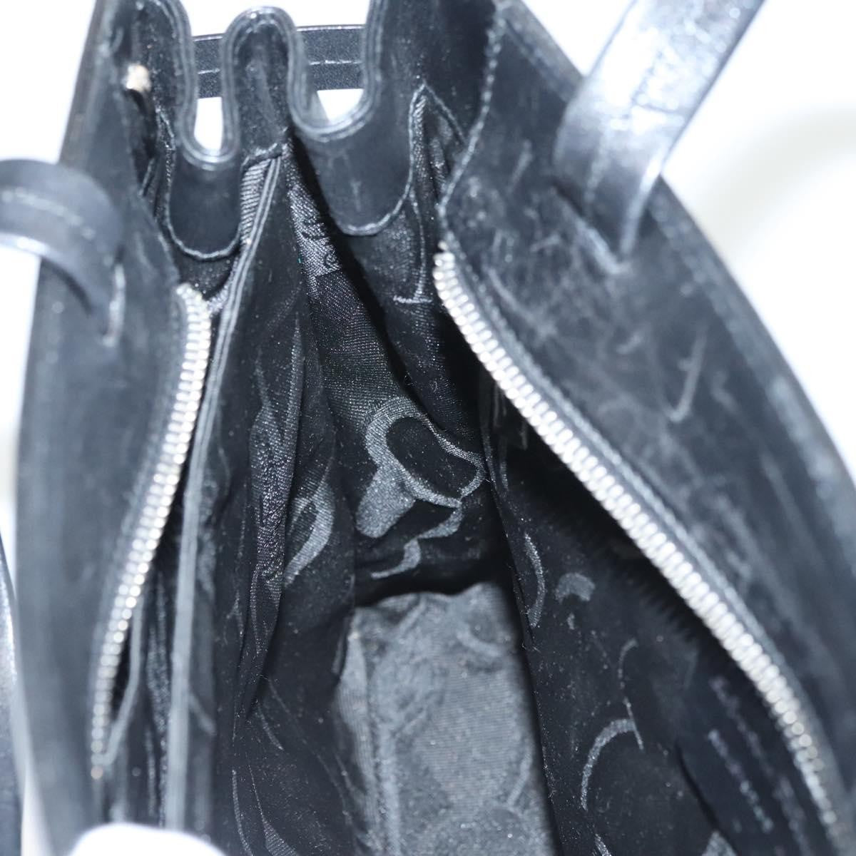 Salvatore Ferragamo Gancini handbag Leather, BLACK, LEATHER, Handbag