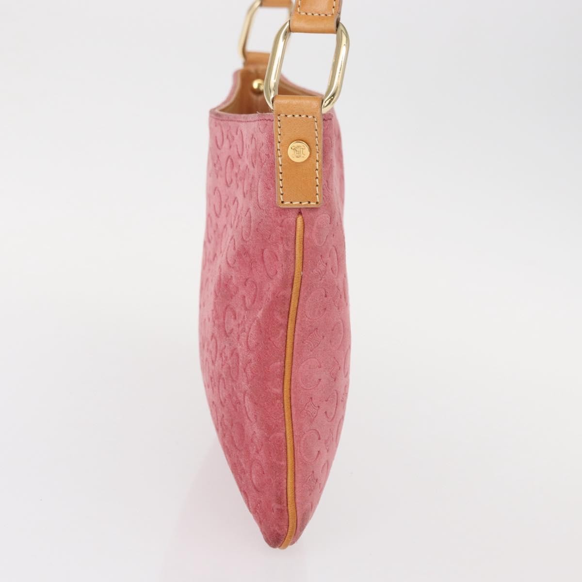 Celine C Macadam Shoulder bag Suede, PINK, SUEDE, Shoulder bag