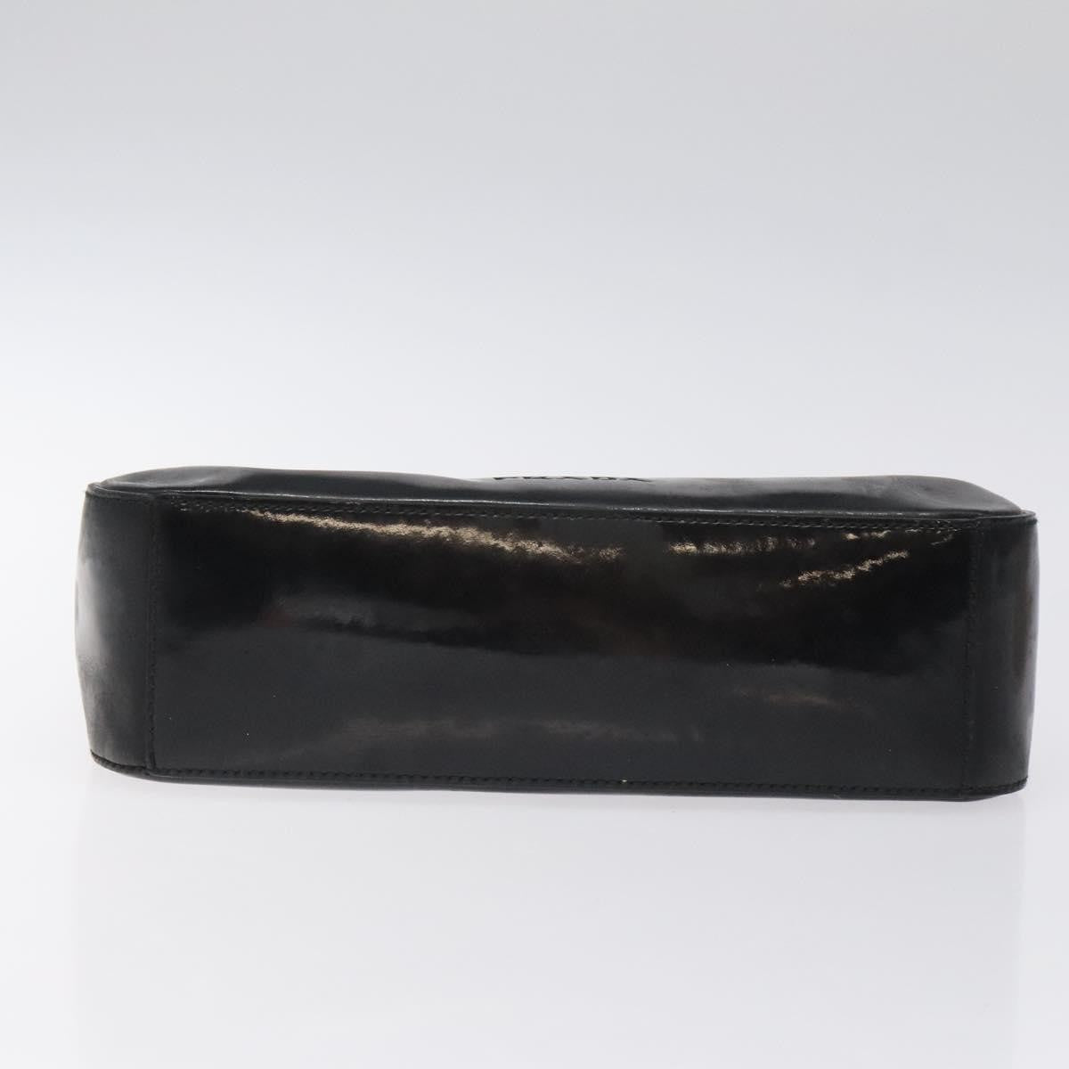 Prada Vintage Shoulder Bag Leather, BLACK, PATENT_LEATHER, Shoulder bag