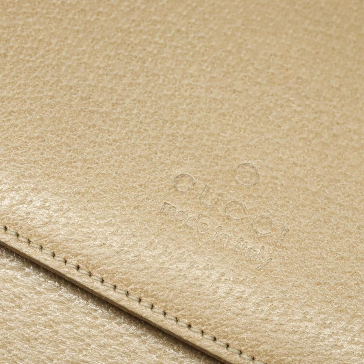 Gucci Vintage Shoulder Bag Leather, BEIGE, LEATHER, Shoulder bag