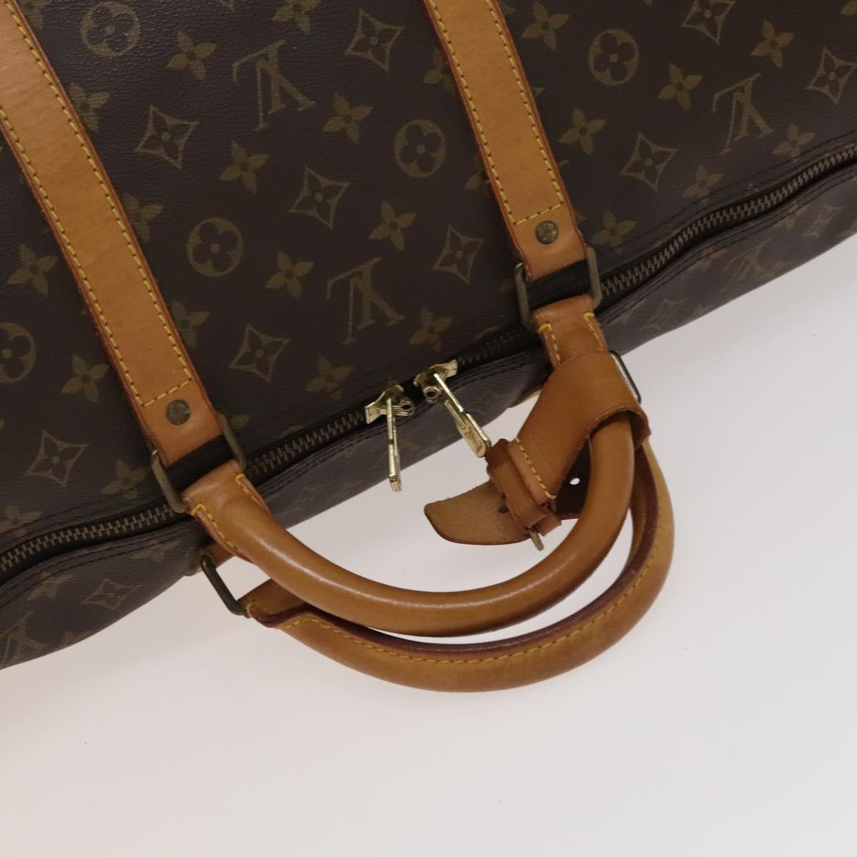 Louis Vuitton Keepall Bag Monogram Canvas, BROWN, CANVAS, Travel bag
