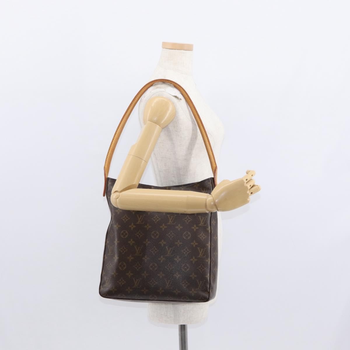 Louis Vuitton Looping Handbag Monogram Canvas, BROWN, CANVAS, Shoulder bag