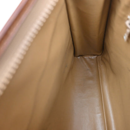 Celine Vintage Zip Wristlet Clutch Macadam Coated Canvas, BEIGE, CANVAS, Clutche & pouche