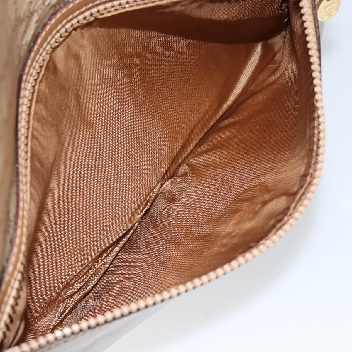 Celine Macadam Pochette Canvas and Leather, BEIGE, CANVAS, Clutche & pouche