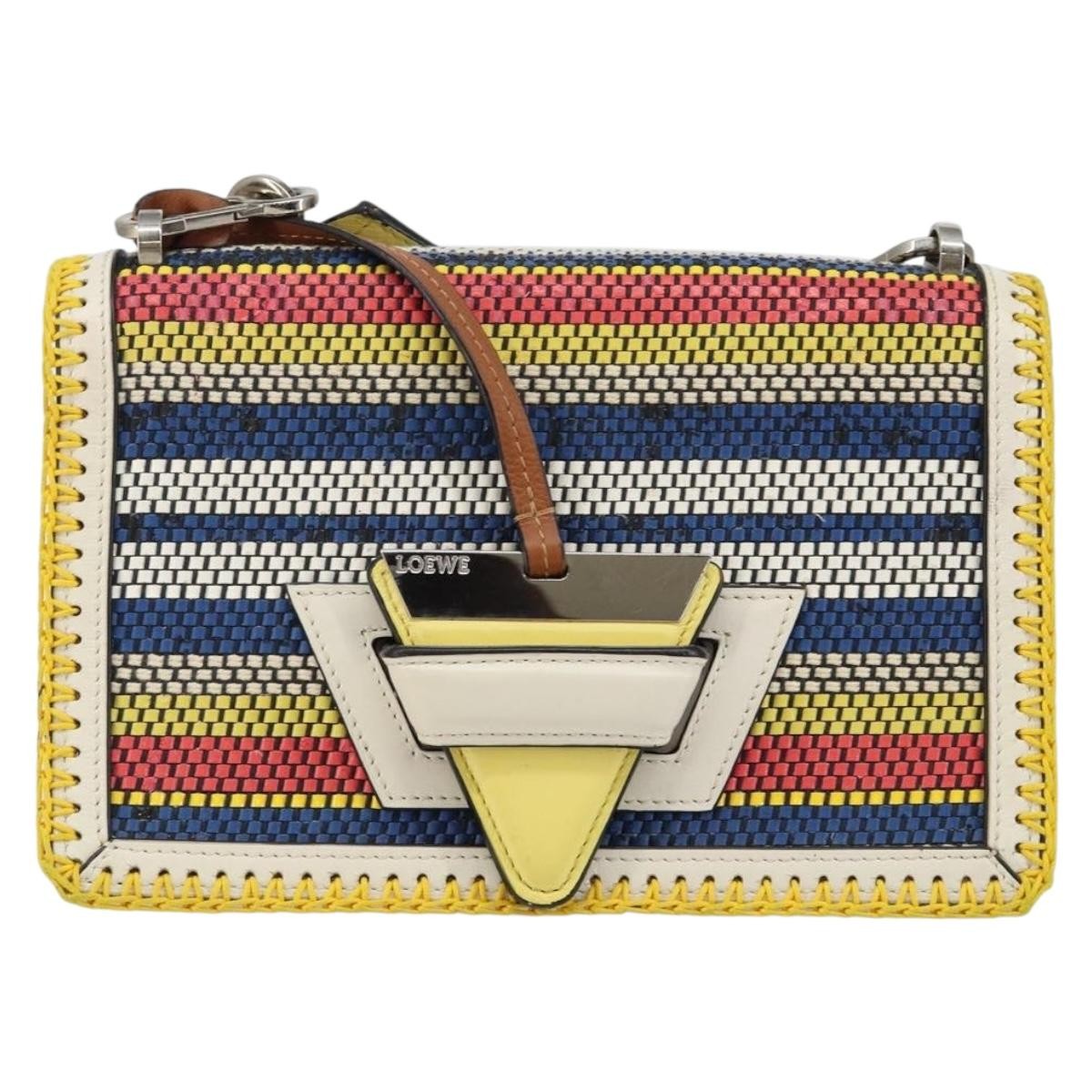 Loewe Barcelona Shoulder Bag Leather, MULTICOLOUR, LEATHER, Shoulder bag