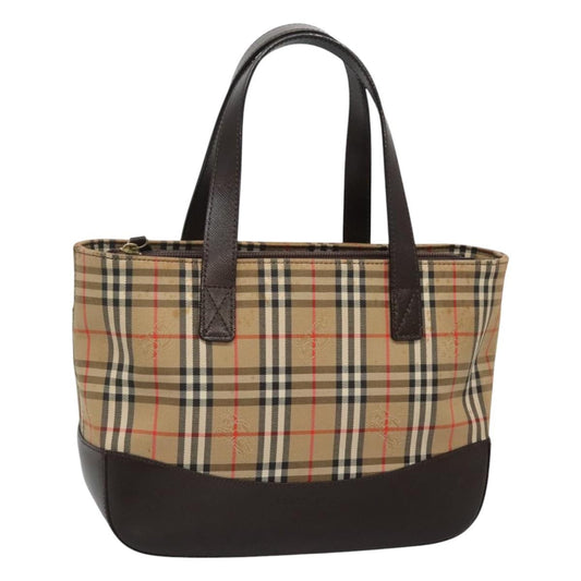 Burberry Nova Handbag Check Pattern, BEIGE, CANVAS, Handbag