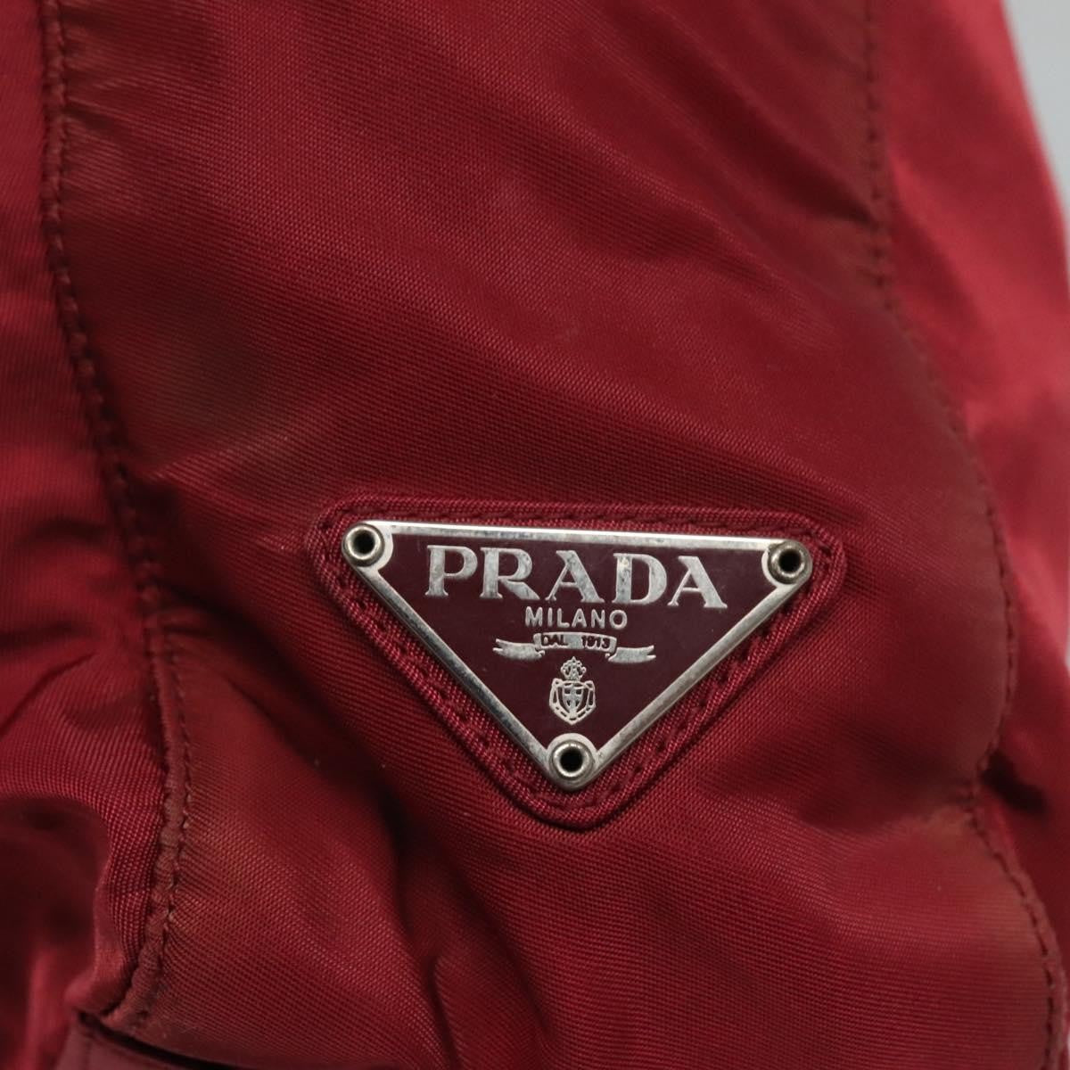 Prada Vintage Zip Tote Tessuto, RED, NYLON, Tote bag