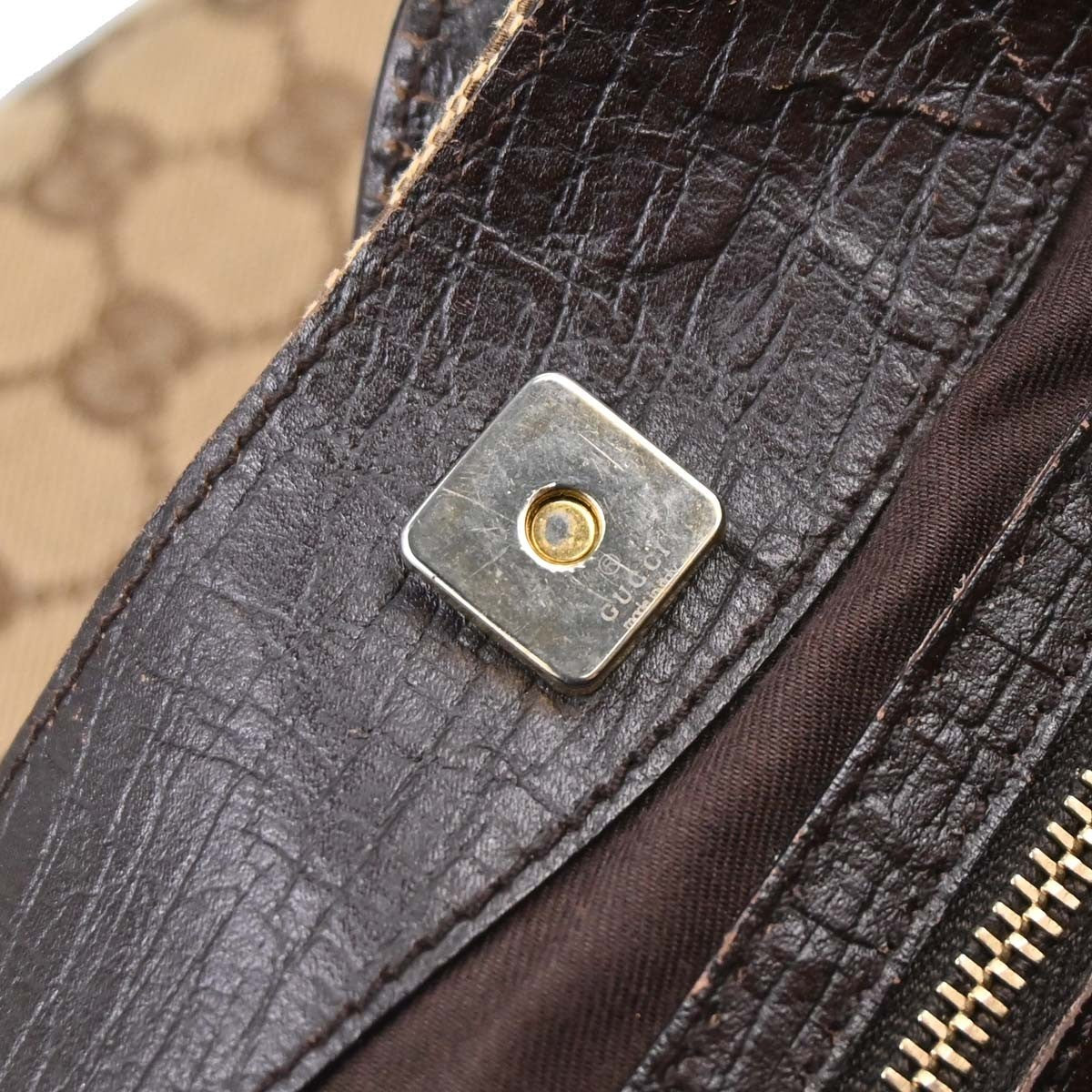 Gucci Vintage Horsebit Shoulder bag Canvas, Brown, Canvas, Shoulder Bag