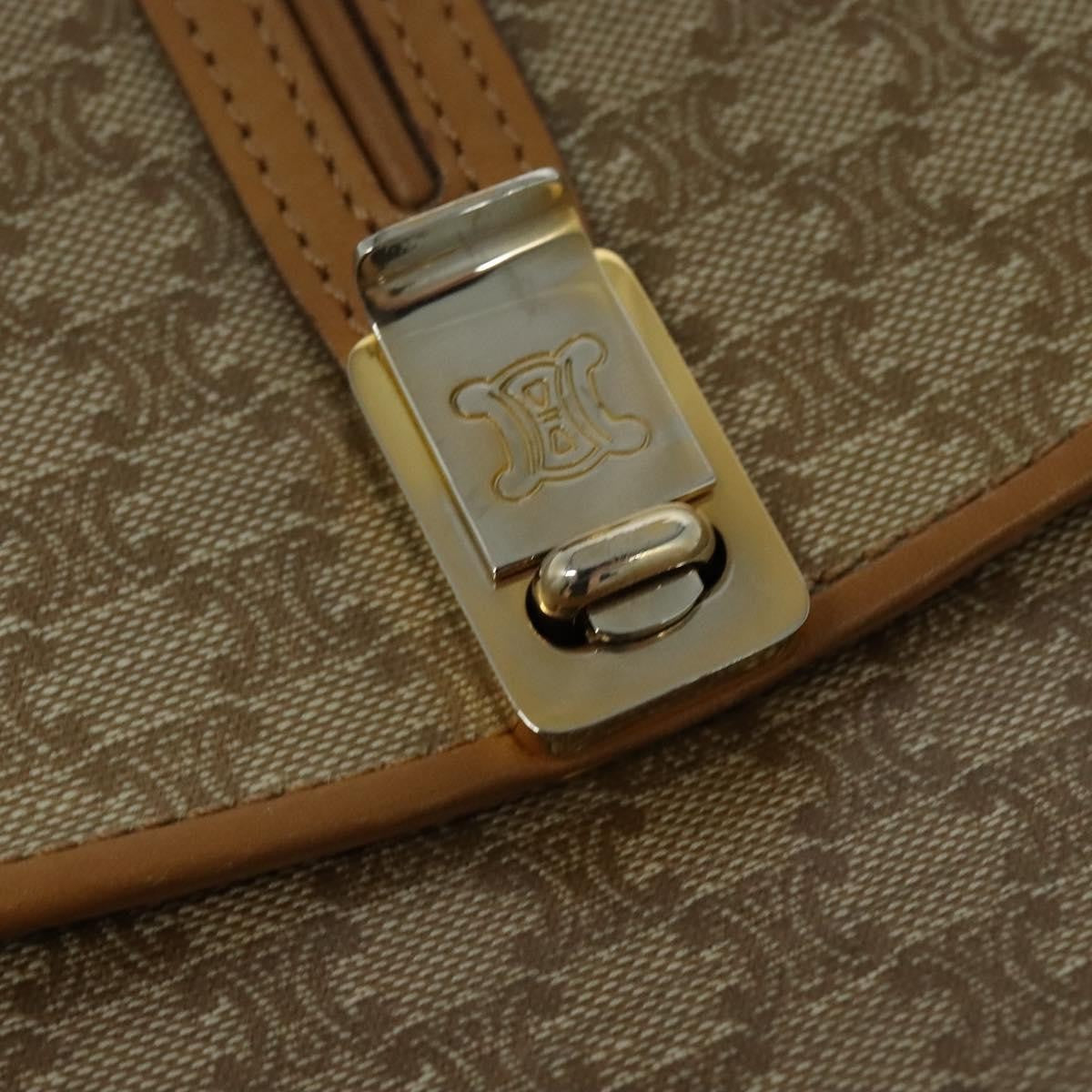 Celine Macadam Shoulder Bag PVC Leather, BEIGE, CANVAS, Shoulder bag