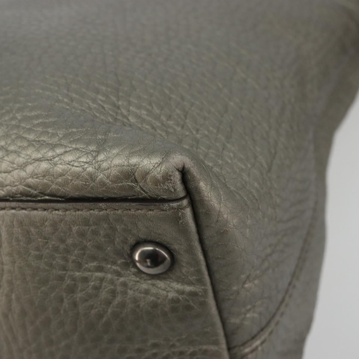 Gucci Soho Convertible Top Handle Bag Leather, Silver, Leather, Handbag