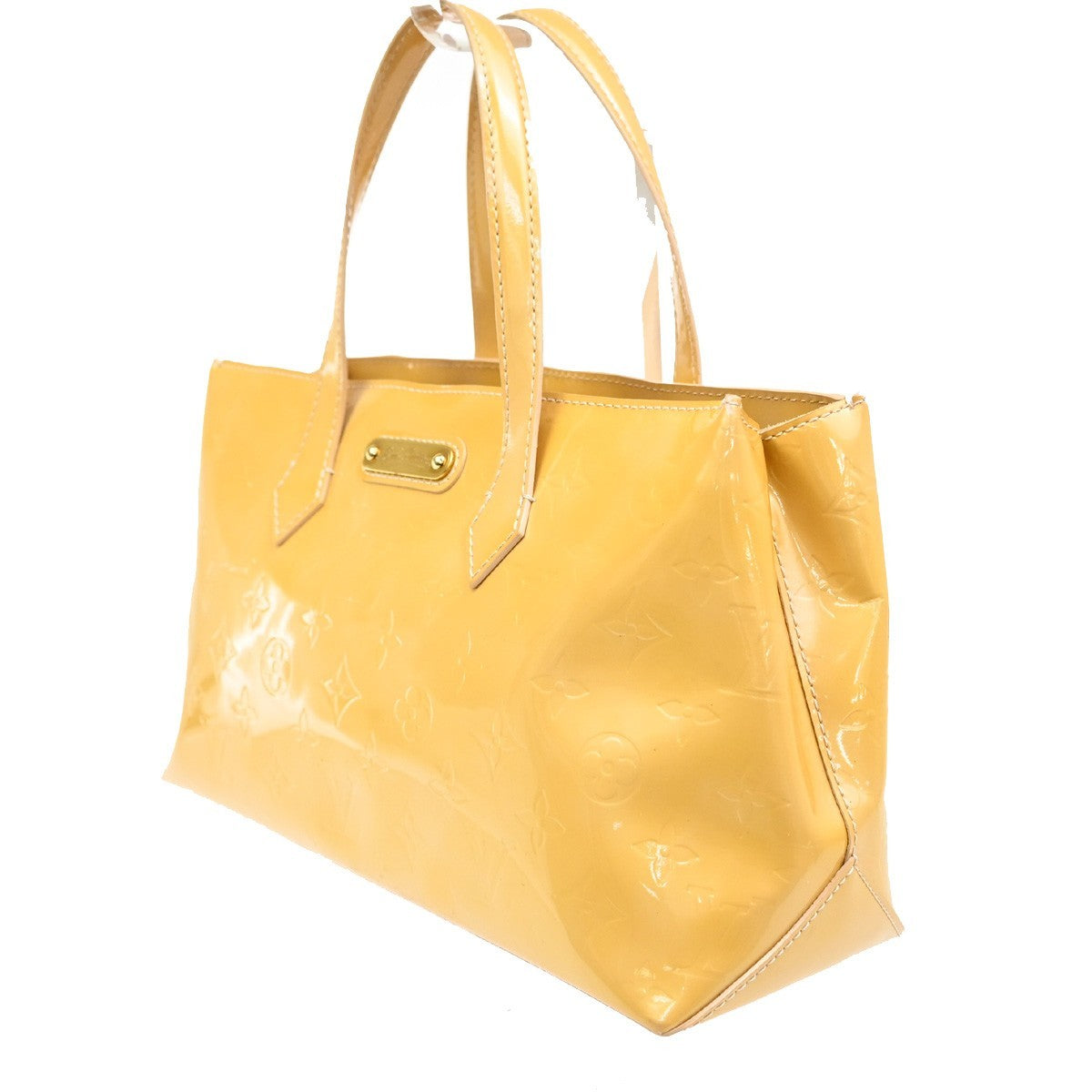 Louis Vuitton Wilshire Handbag Monogram Vernis, BEIGE, PATENT_LEATHER, Handbag