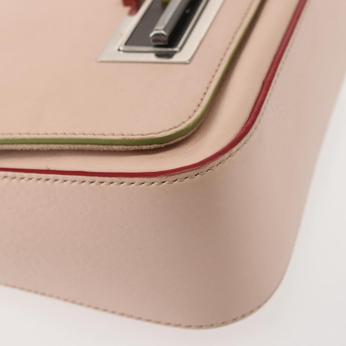 Fendi 3Baguette Convertible Crossbody Calfskin, PINK, LEATHER, Crossbody bag