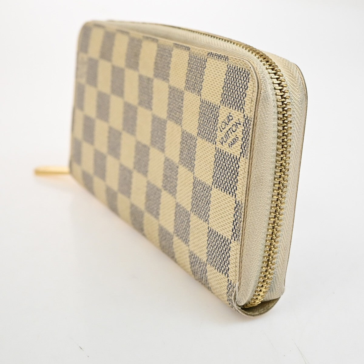 Louis Vuitton Zippy Wallet NM Damier Azur, WHITE, CANVAS, Wallets