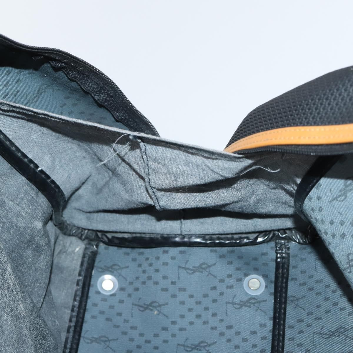 Saint Laurent Vintage Boston PVC Leather, BLACK, PVC, Travel bag