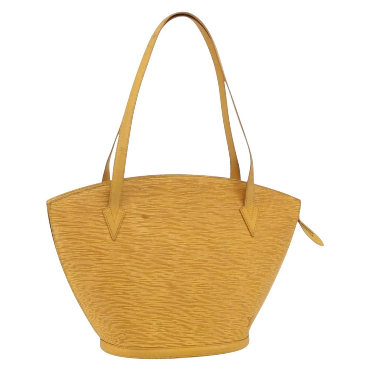 Louis Vuitton Saint Jacques Handbag Epi Leather, Yellow, Leather, Shoulder Bag