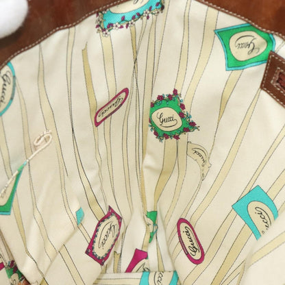 Gucci Vintage tote Leather, BEIGE, CANVAS, Tote bag