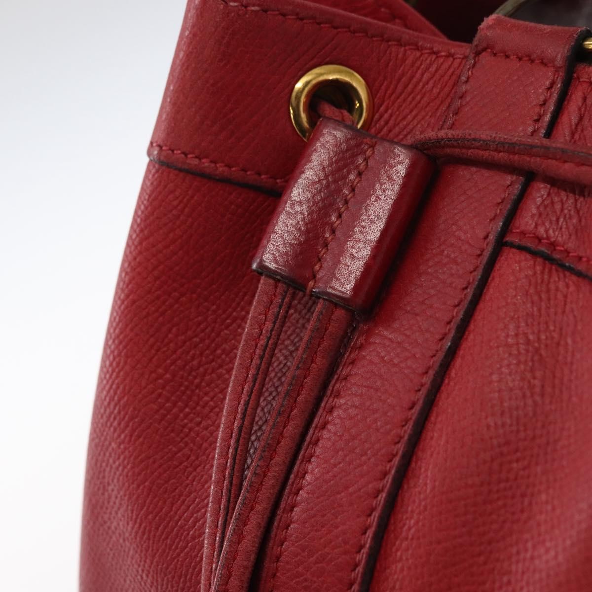 Hermes Market Handbag Leather, RED, LEATHER, Shoulder bag