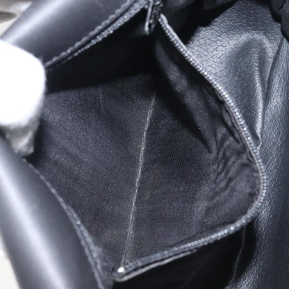 Celine Vintage Circle Logo Crossbody Bag Leather, BLACK, LEATHER, Shoulder bag