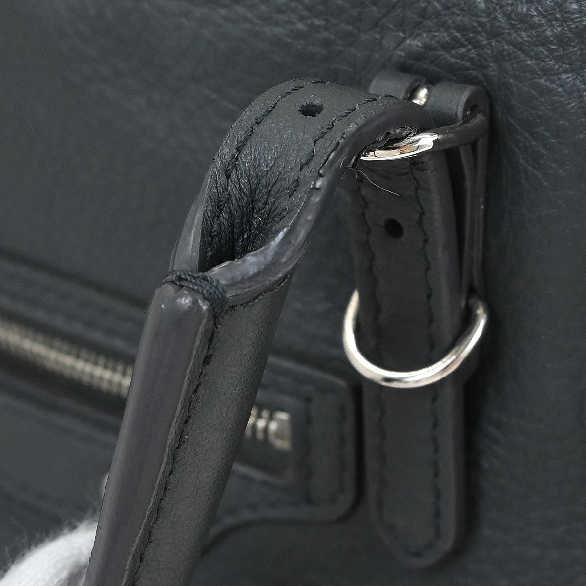 Balenciaga Papier A4 Zip Around Classic Studs Bag Leather, GRAY, LEATHER, Tote bag