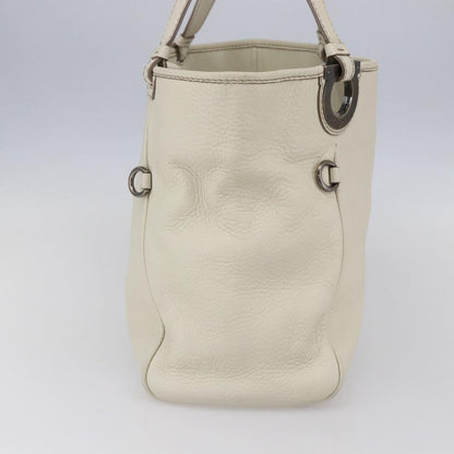 Salvatore Ferragamo Vintage Tote bag Leather, WHITE, LEATHER, Tote bag