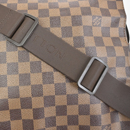 Louis Vuitton Naviglio Handbag Damier, Brown, Canvas, Shoulder Bag