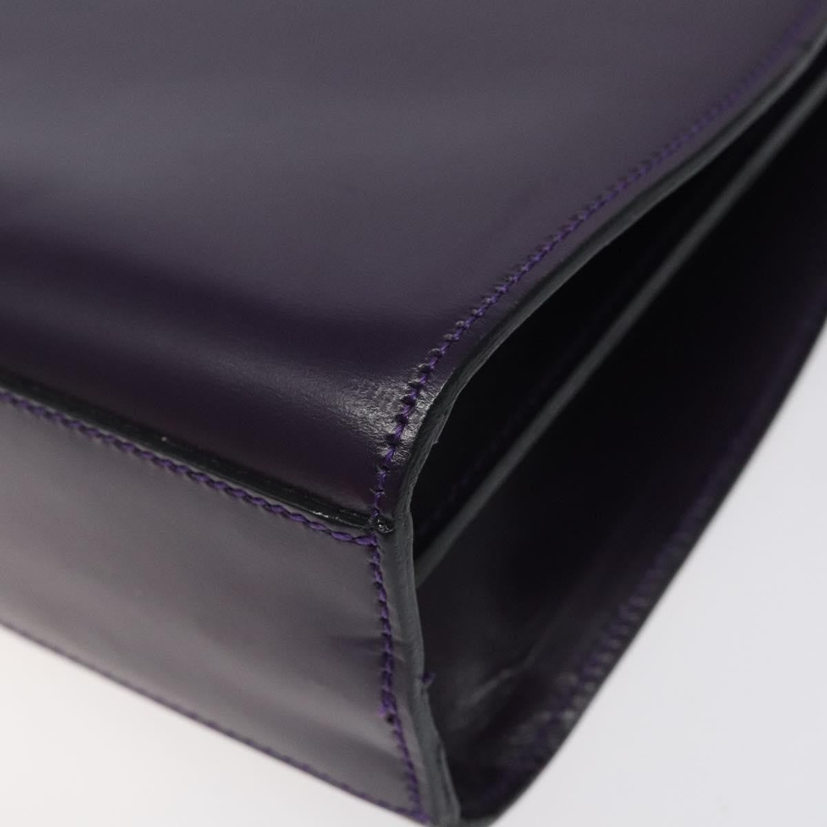 Celine Gancini Handbag Leather, PURPLE, LEATHER, Handbag