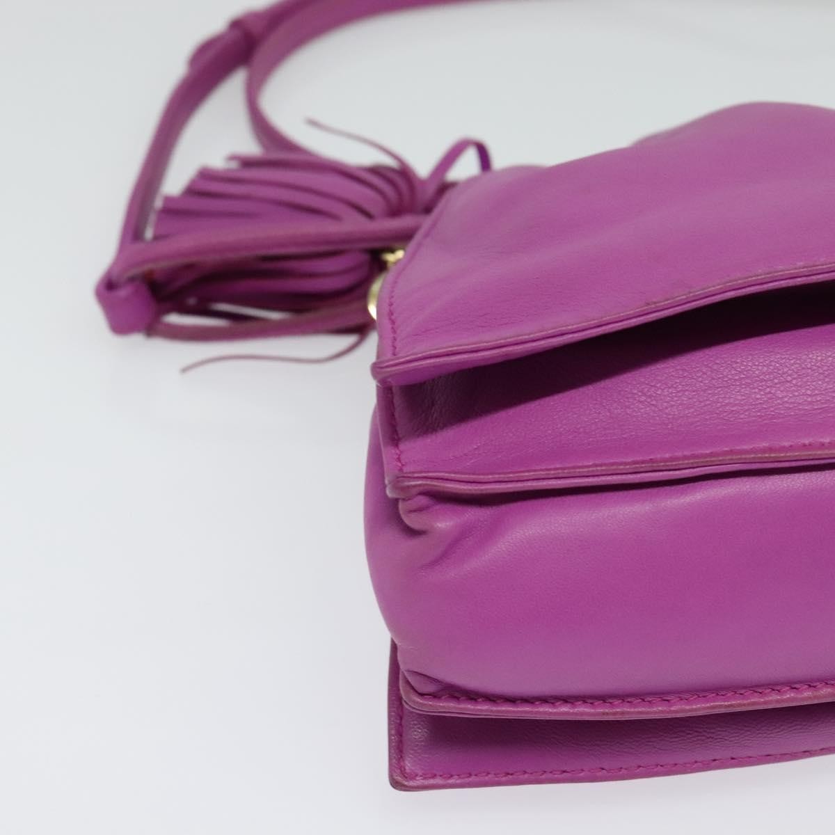 Loewe Flamenco Crossbody Bag Leather, PURPLE, LEATHER, Shoulder bag