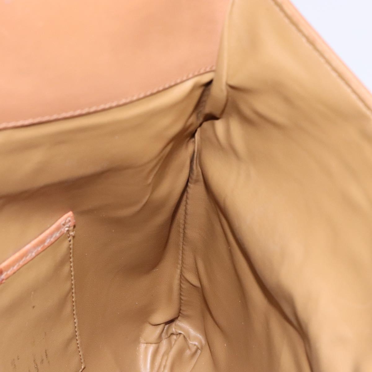 Celine Macadam Pochette Classic, BEIGE, LEATHER, Clutche & pouche