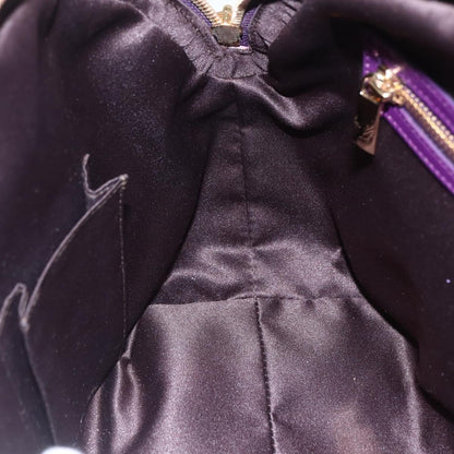 Salvatore Ferragamo Vintage Fiamma Satchel Leather, PURPLE, LEATHER, Handbag