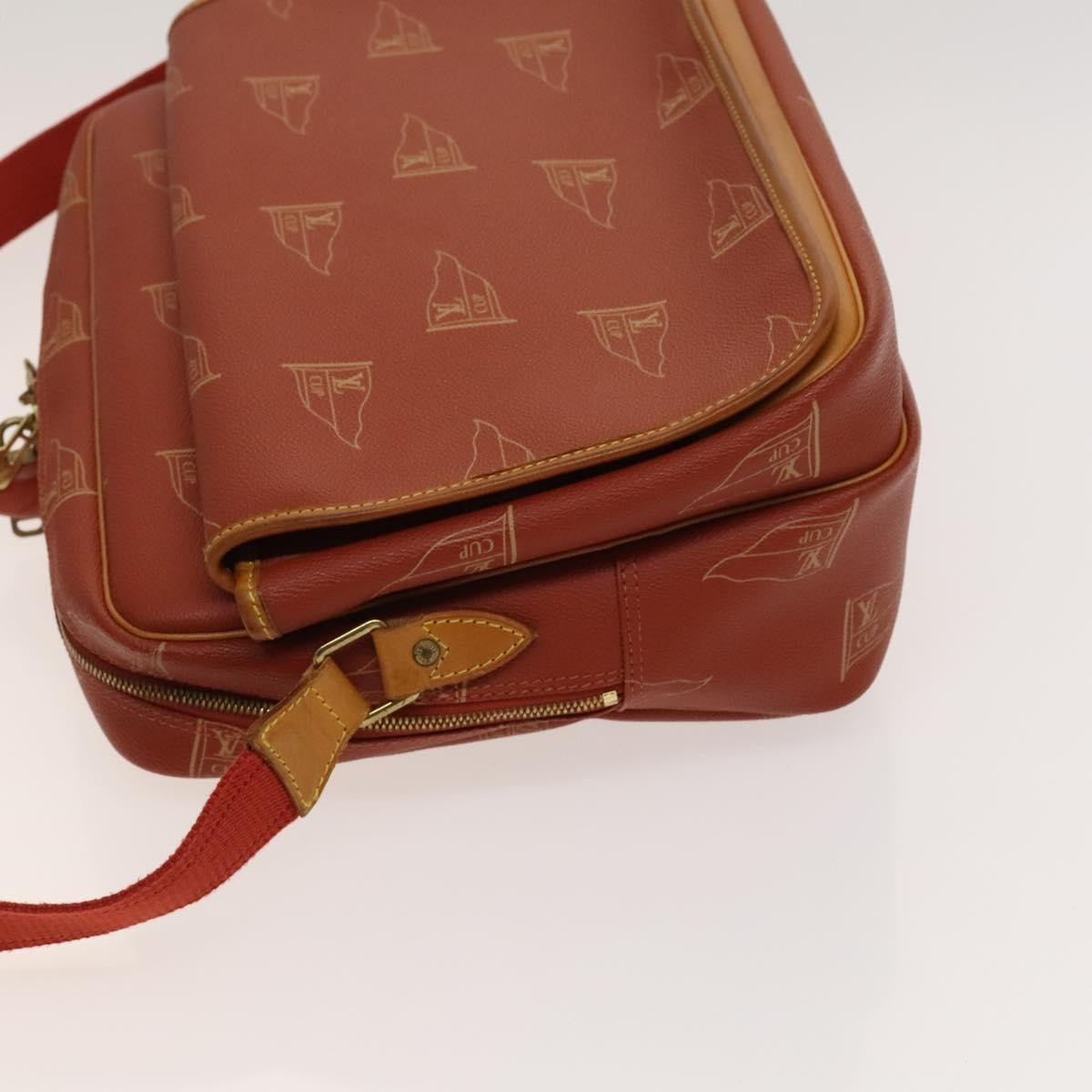 Louis Vuitton Cup Calvi Messenger Bag Coated Canvas, RED, CANVAS, Crossbody bag
