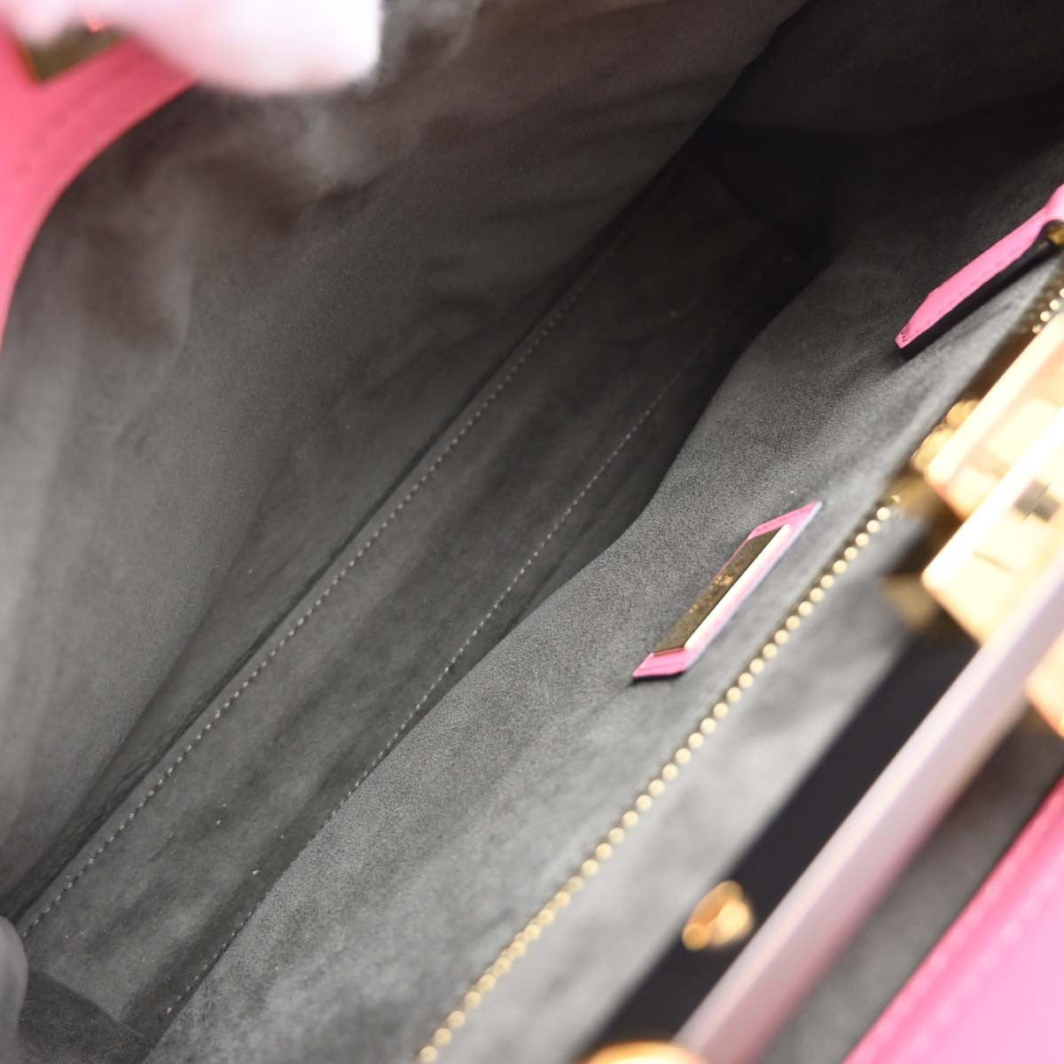 Fendi Peekaboo Essential Bag Leather, PINK, LEATHER, Handbag