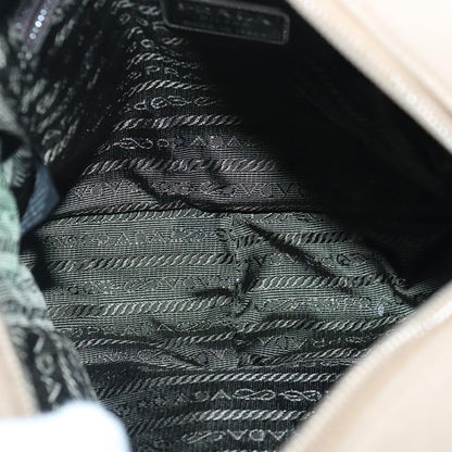 Prada Vintage Shoulder Bag Canvas, BEIGE, CANVAS, Shoulder bag