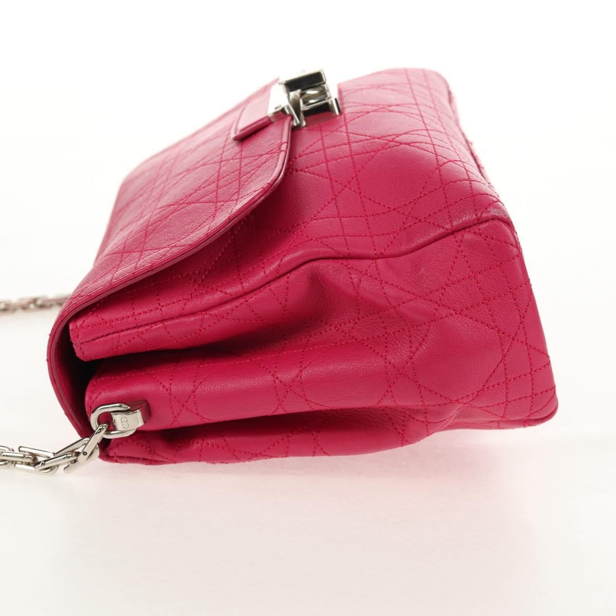 Christian Dior Long Chain Miss Dior Bag Cannage Quilt Lambskin, PINK, LEATHER, Shoulder bag