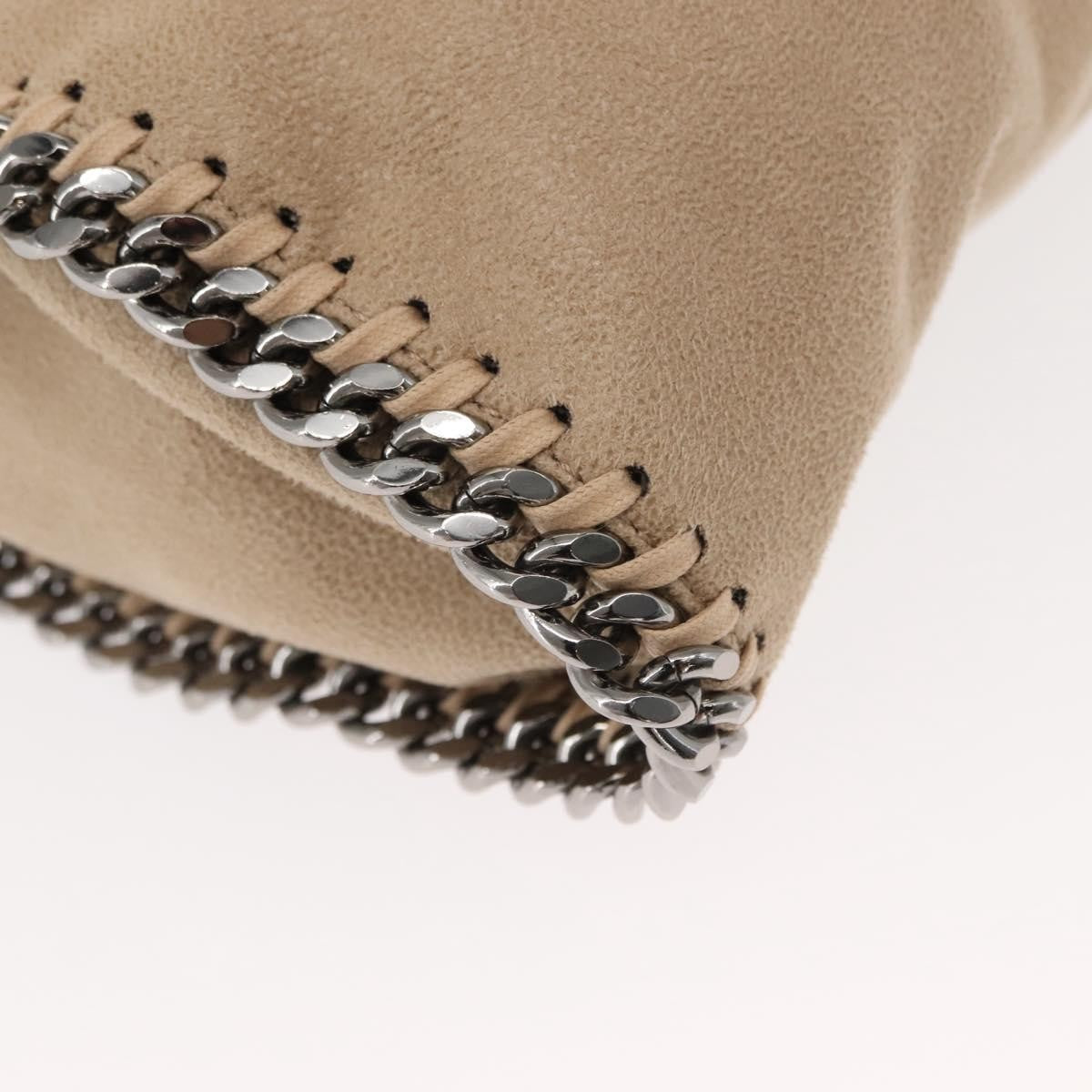 Stella McCartney Falabella Fold Over Bag Shaggy Deer, BEIGE, POLYESTER, Crossbody bag