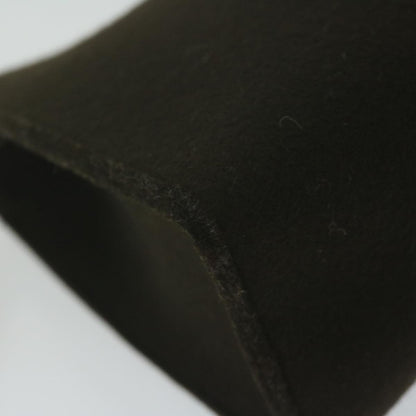 Hermes Vintage Clutch Wool, BROWN, WOOL, Clutche & pouche