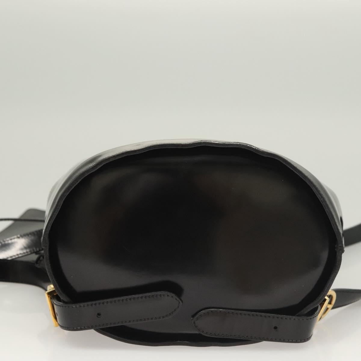 Salvatore Ferragamo Vintage Gancini Backpack Patent Leather, BLACK, PATENT_LEATHER, Backpack