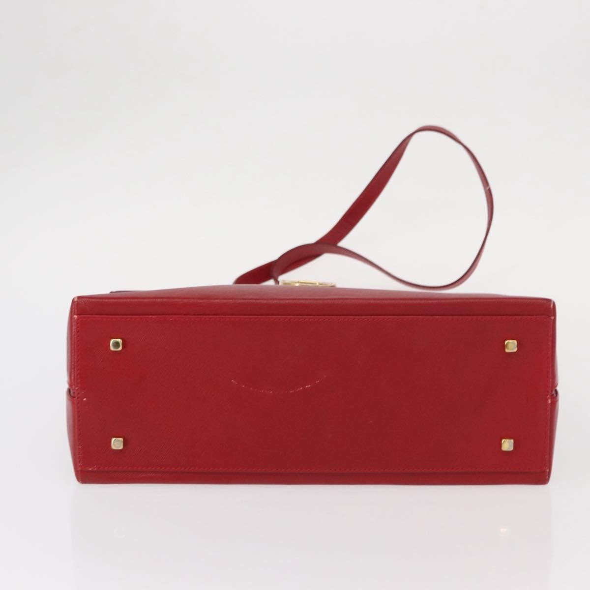 Salvatore Ferragamo Gancini handbag Leather, RED, LEATHER, Handbag