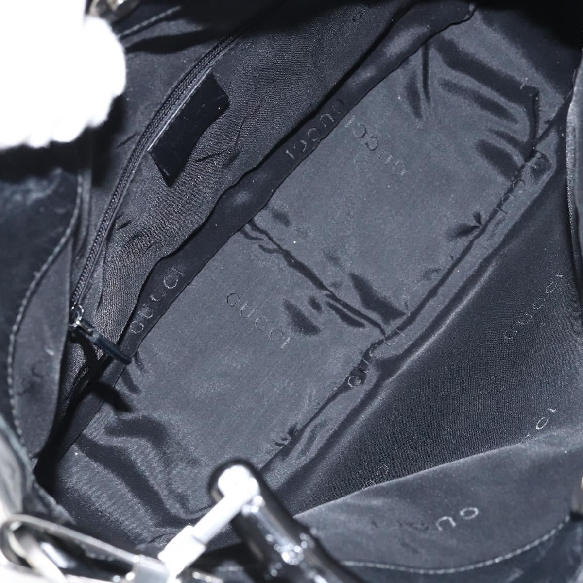 Gucci Vintage Bamboo Shoulder Bag Leather, BLACK, LEATHER, Shoulder bag