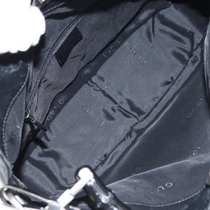 Gucci Vintage Bamboo Shoulder Bag Leather, BLACK, LEATHER, Shoulder bag