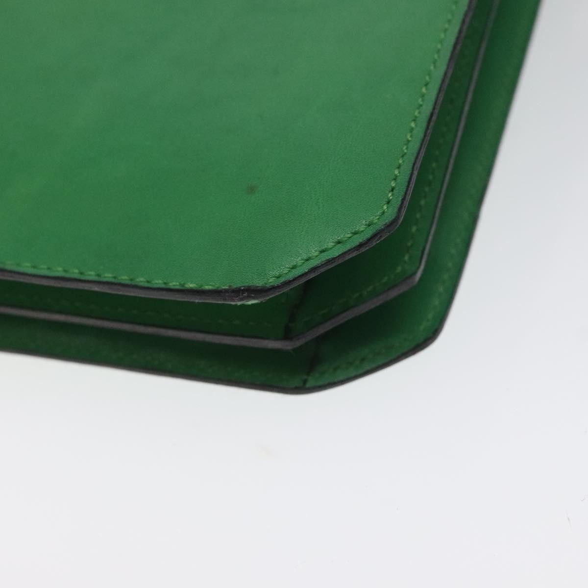 Celine Handbag Leather, GREEN, LEATHER, Handbag