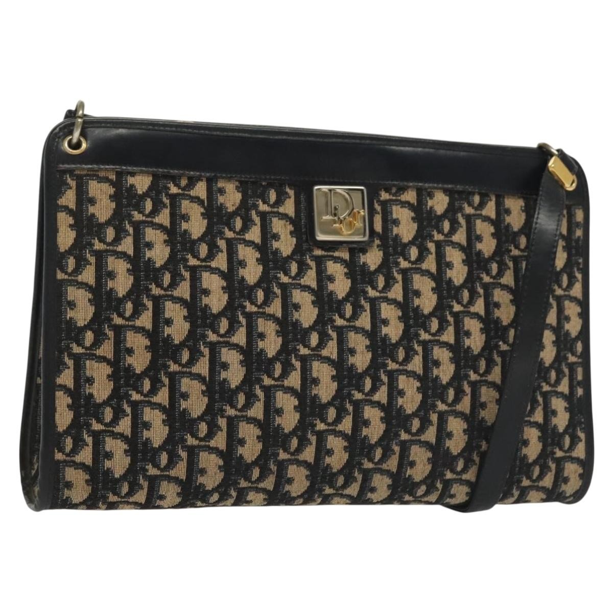 Christian Dior wristlet zip dior Canvas, NAVY, CANVAS, Shoulder bag