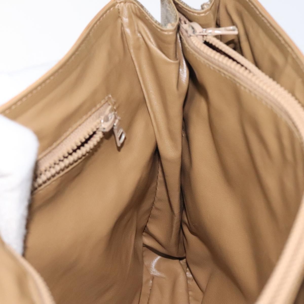 Celine Vintage Macadam Handbag Canvas, BEIGE, CANVAS, Handbag