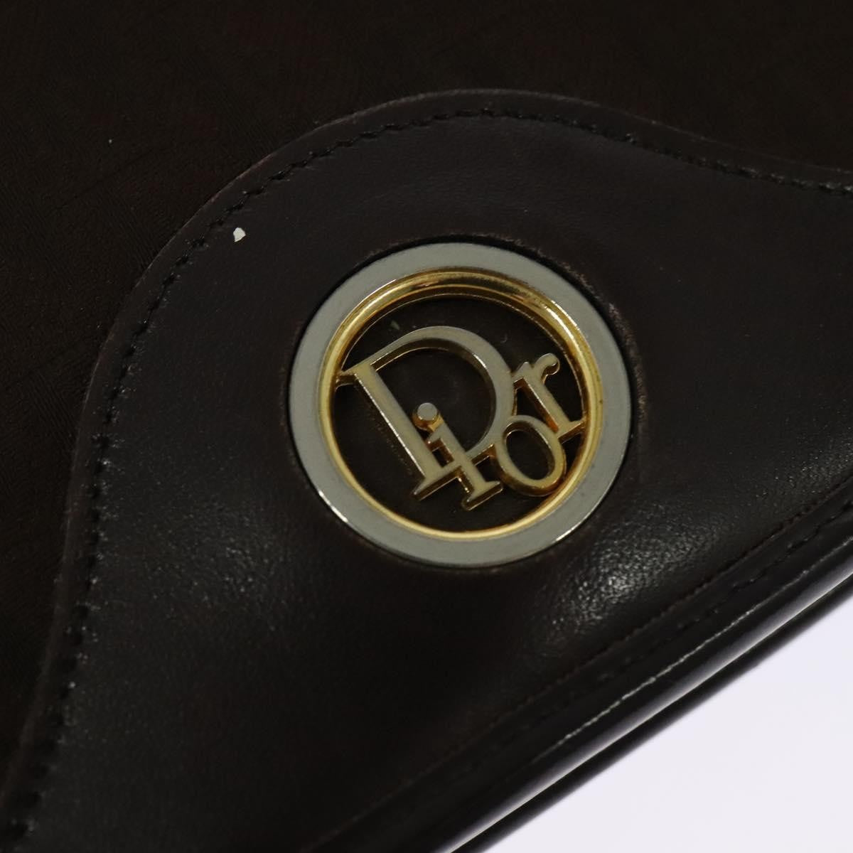 Christian Dior Vintage Trotter Flap Shoulder Bag Canvas, BROWN, CANVAS, Shoulder bag