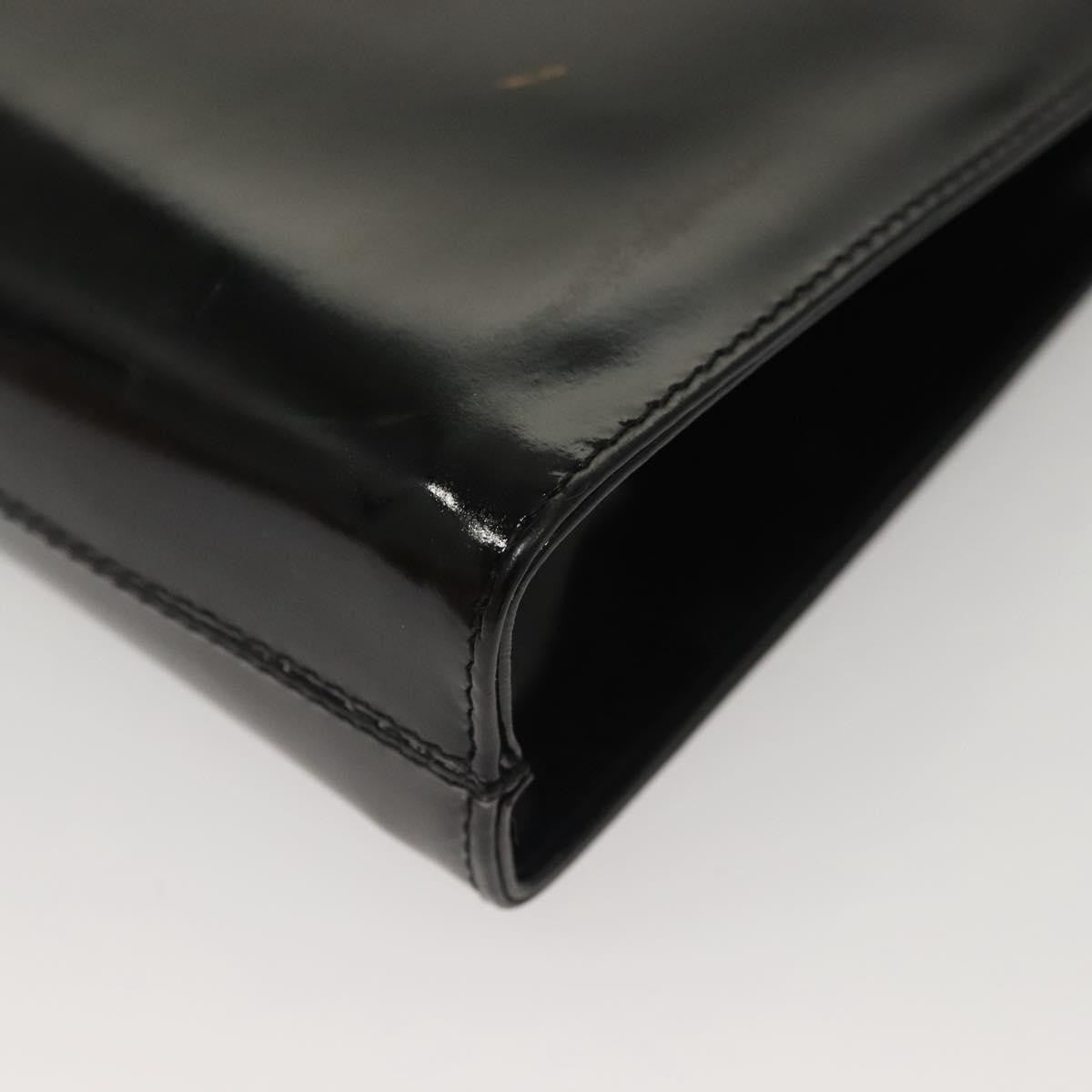 Salvatore Ferragamo Vintage Gancini Chain Shoulder Bag Patent Leather, BLACK, PATENT_LEATHER, Shoulder bag