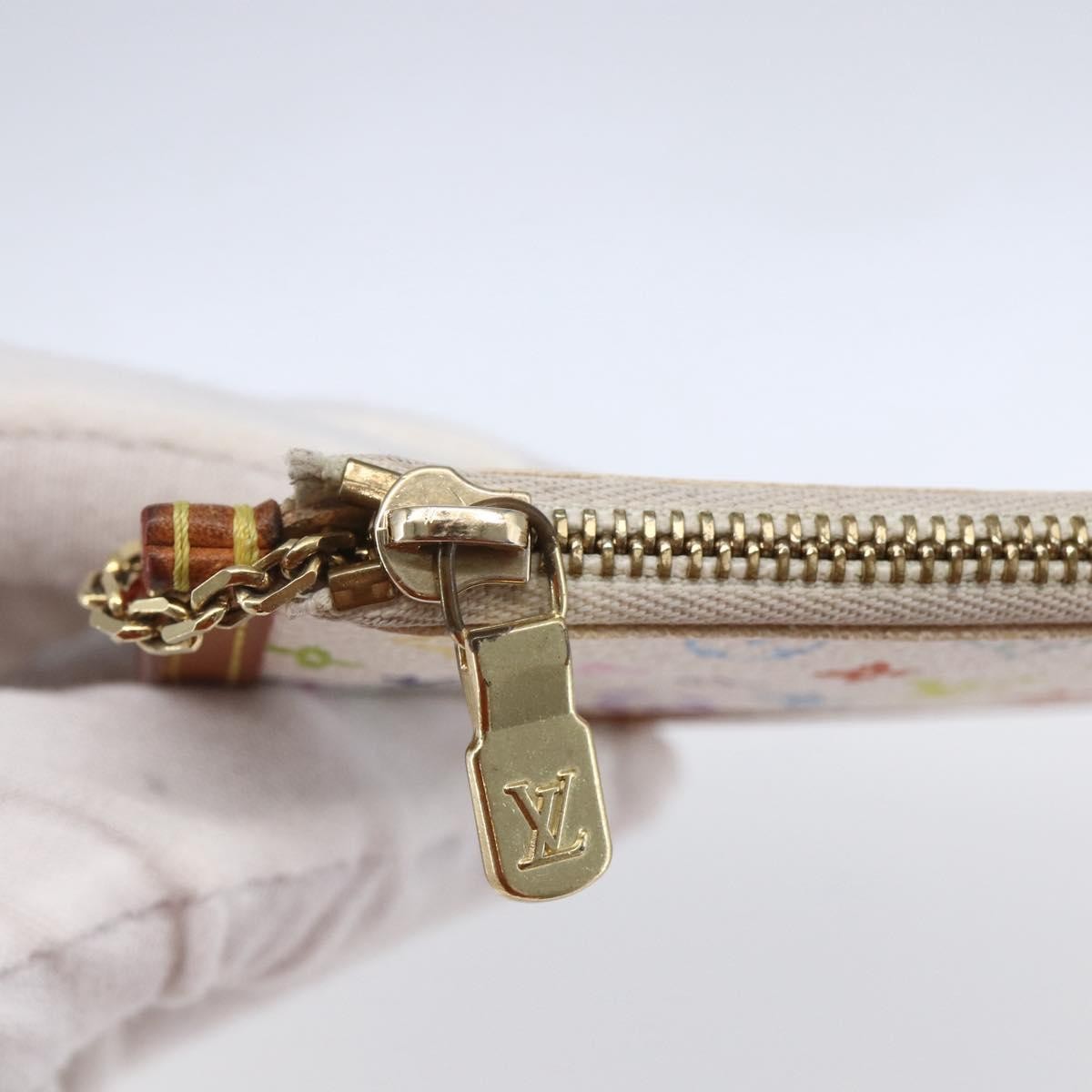 Louis Vuitton Pochette Clés Monogram Canvas, WHITE, CANVAS, Wallets