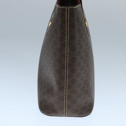 Celine Macadam Handbag Macadam with leather, BROWN, CANVAS, Handbag