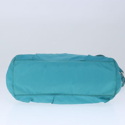 Prada Bow Convertible Tote Tessuto, BLUE, NYLON, Handbag