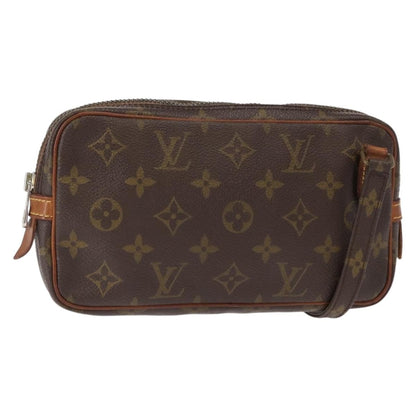 Louis Vuitton Pochette Marly Bandouliere Bag Monogram Canvas, BROWN, CANVAS, Shoulder bag
