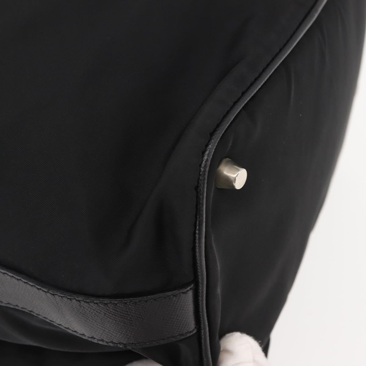 Prada Double Pocket Shoulder Bag Tessuto, BLACK, NYLON, Shoulder bag