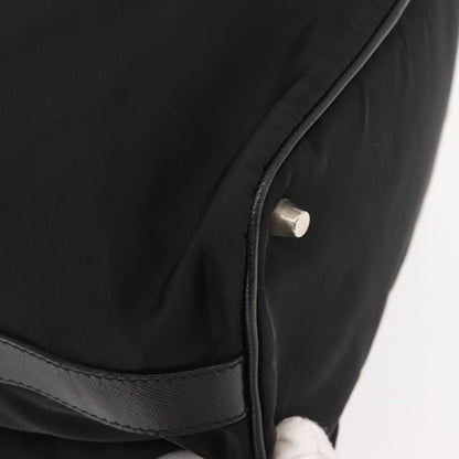 Prada Double Pocket Shoulder Bag Tessuto, BLACK, NYLON, Shoulder bag